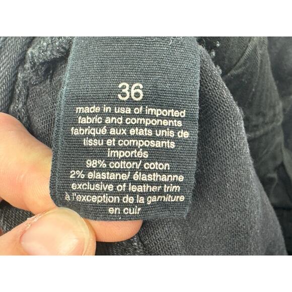 John Varvatos USA Men's Bowery Slim Straight Black Denim Jeans - Size 36 (34x32) - Picture 7 of 7